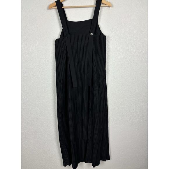 COS Women’s Maxi Dress Size 6 Black Pleated Minimalist Modern Cotton Blend Long - Picture 10 of 15